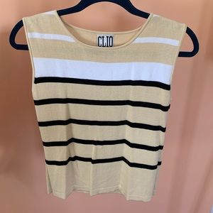 Vintage striped sleeveless sweater